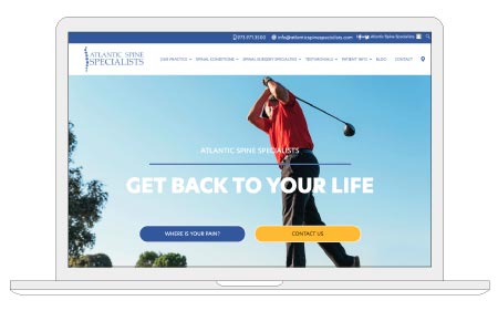 New Atlantic Spine Specialist Website Developement